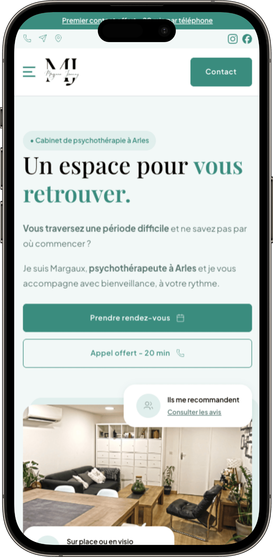 mockup iphone psychotherapie arles